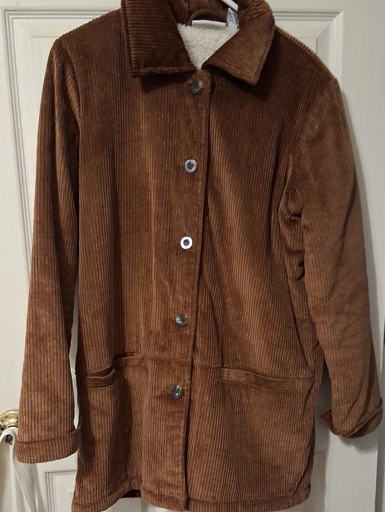 Blaimi Jackets & Blazers - Women's Brown Corduroy Button-Front Coat